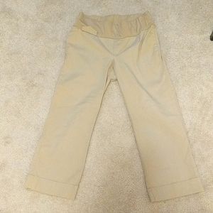 GAP Maternity Khaki Crop Dress Pant, Size 2